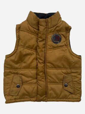 Calvin Klein Jeans Toddler Puffer Vest 24M Brown Quilted Zip Up Winter Jacket